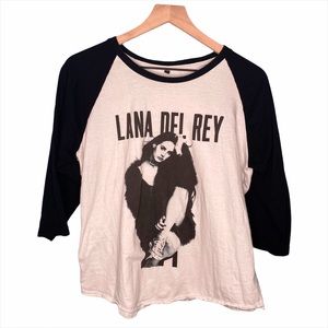 Lana Del Rey Black Baseball 3/4 Sleeve T-Shirt